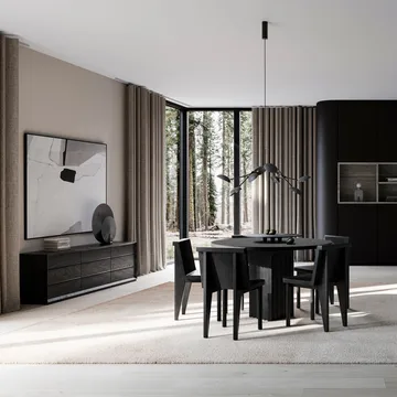 Arc matbord Ø120 cm - Coffee black oak - 101 Copenhagen