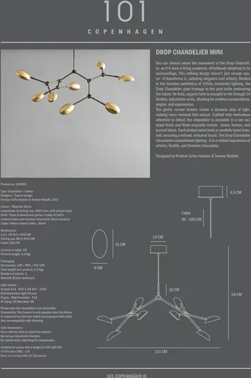 Drop Chandelier takkrona mini - Mässing - 101 Copenhagen