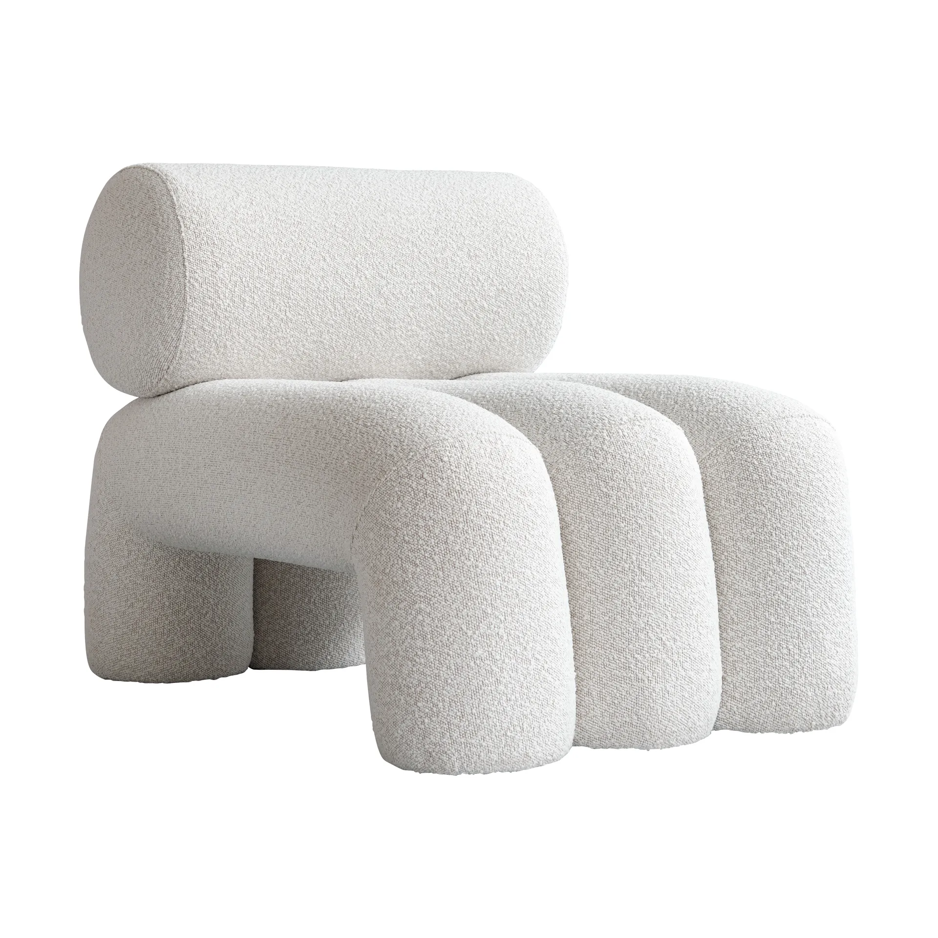 Foku Chair loungefåtölj, Bouclé 101 Copenhagen