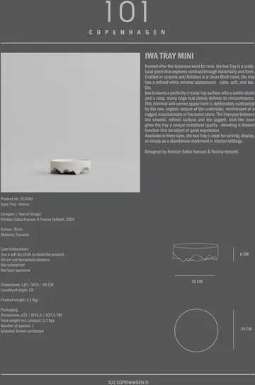 Iwa dekorationsbricka - Birch, Ø20 - 101 Copenhagen