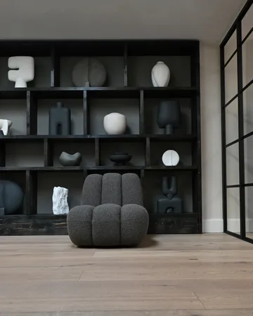 Toe loungefåtölj bouclé - Deep taupe - 101 Copenhagen