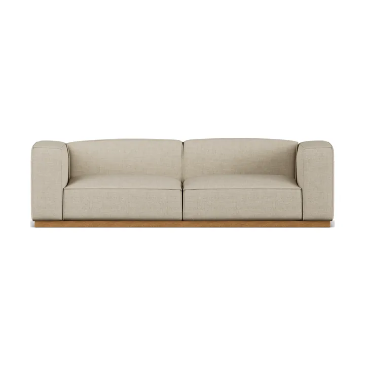 Bergsdal soffa - Bern Beige 0341-ekbetsad ask, 3-sits - 1898