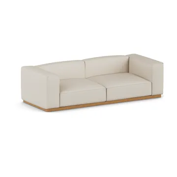 Bergsdal soffa - Jump Beige 1956-ekbetsad ask, 3-sits - 1898