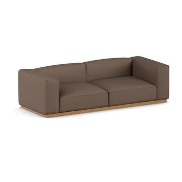 Bergsdal soffa - Jump Brown 1955-ekbetsad ask, 3-sits - 1898