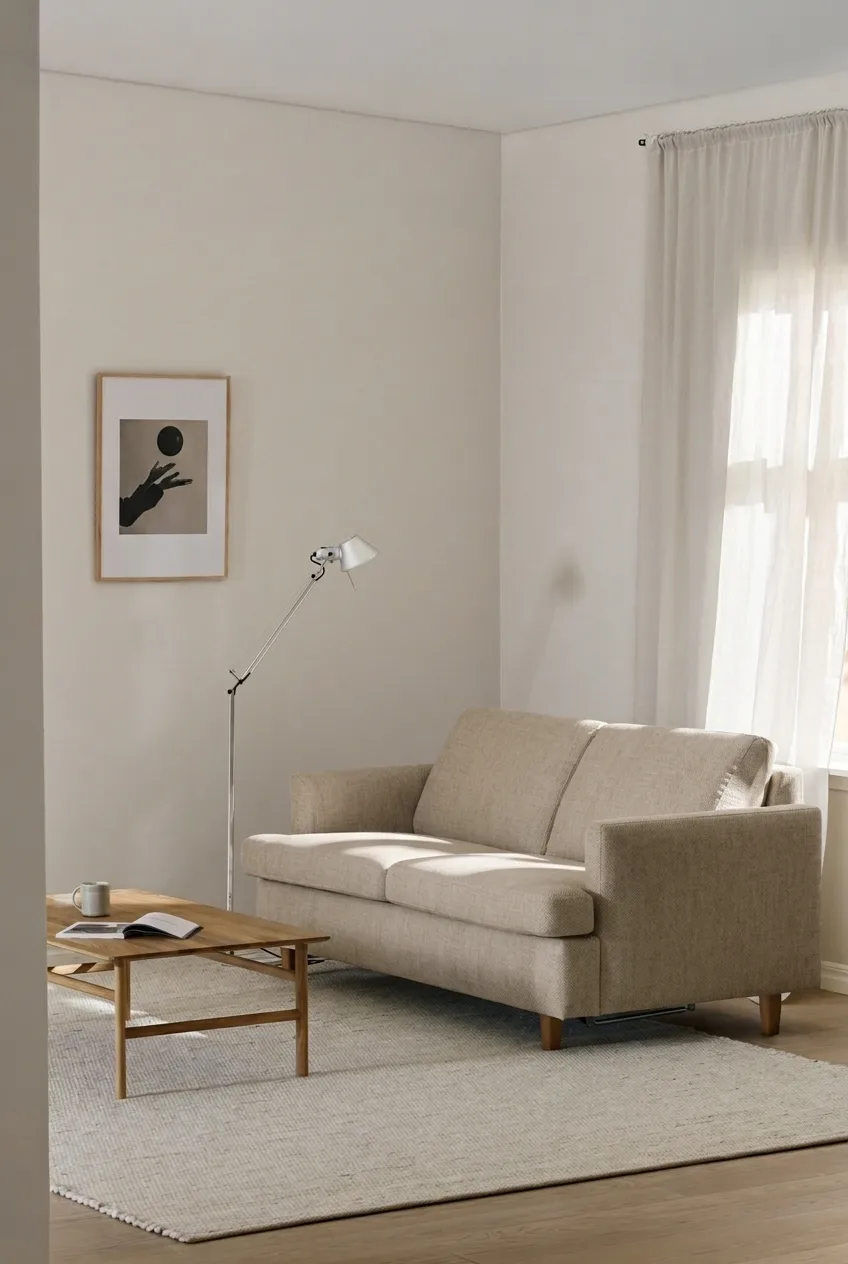 Binga 2,5-sits bäddsoffa, Bern Beige 0341-ekbetsad ask 1898