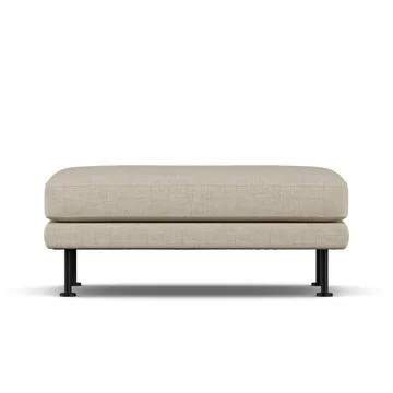 Bredhult fotpall - Bern Beige 0341-svart stål - 1898