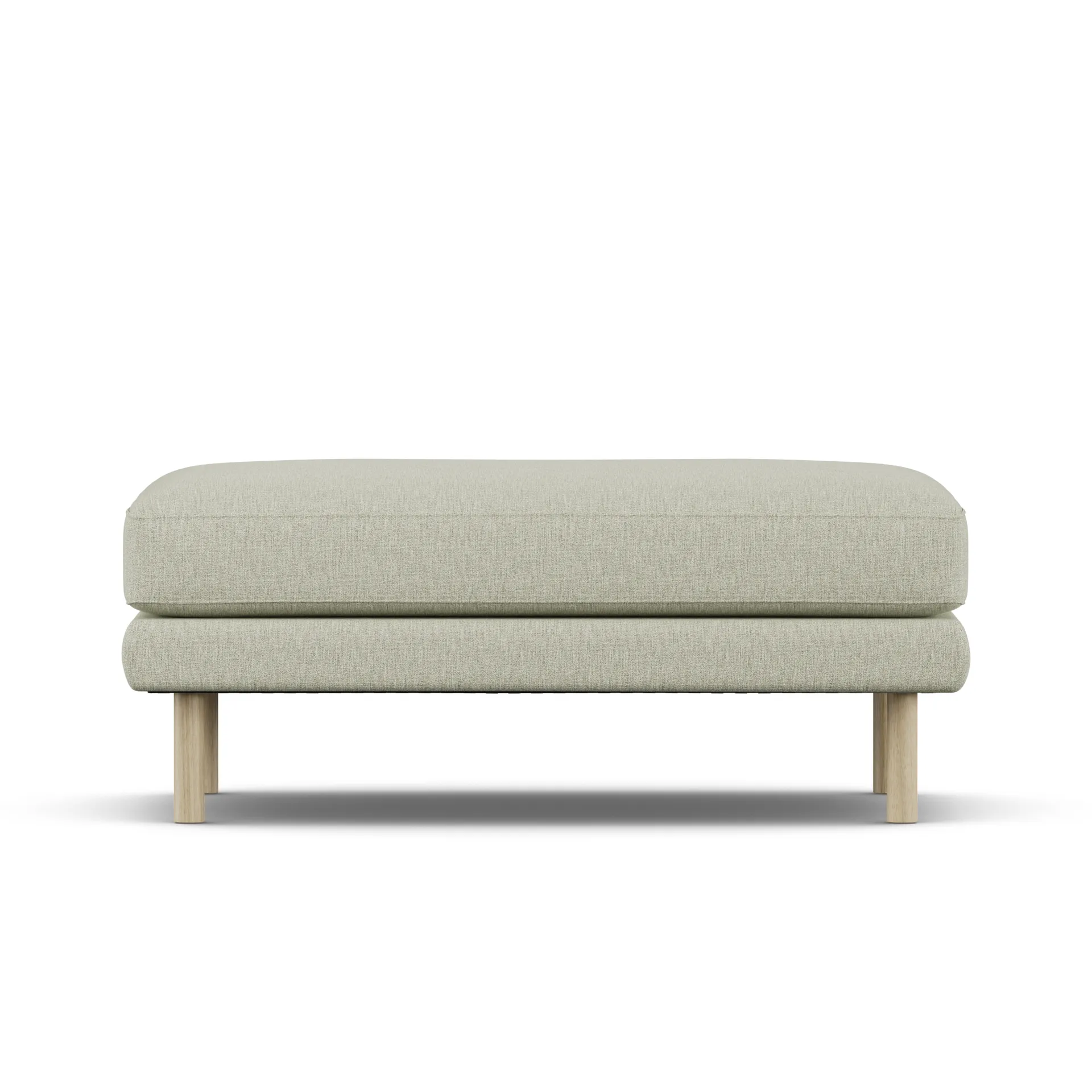 Bredhult fotpall, Luiza Beige 3981-vitoljad ek 1898