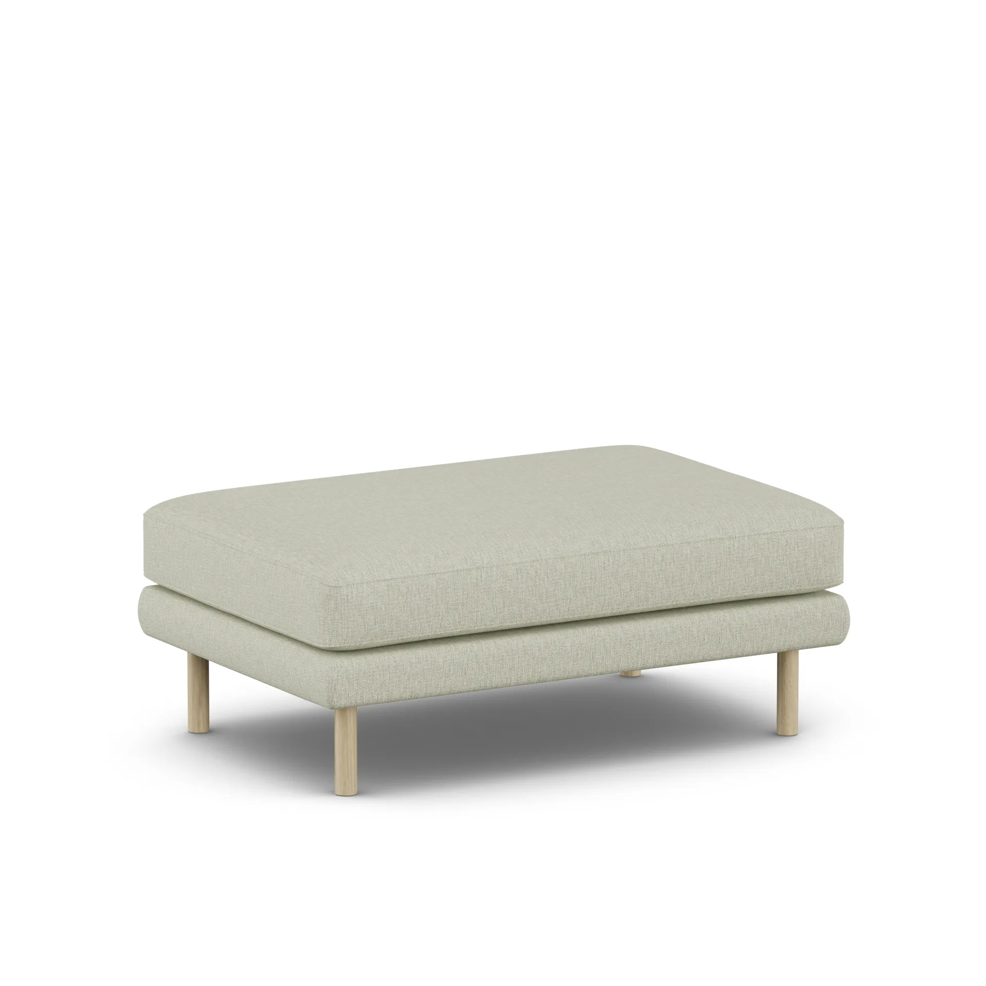 Bredhult fotpall, Luiza Beige 3981-vitoljad ek 1898