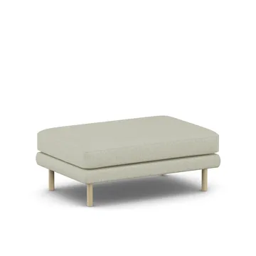Bredhult fotpall - Luiza Beige 3981-vitoljad ek - 1898