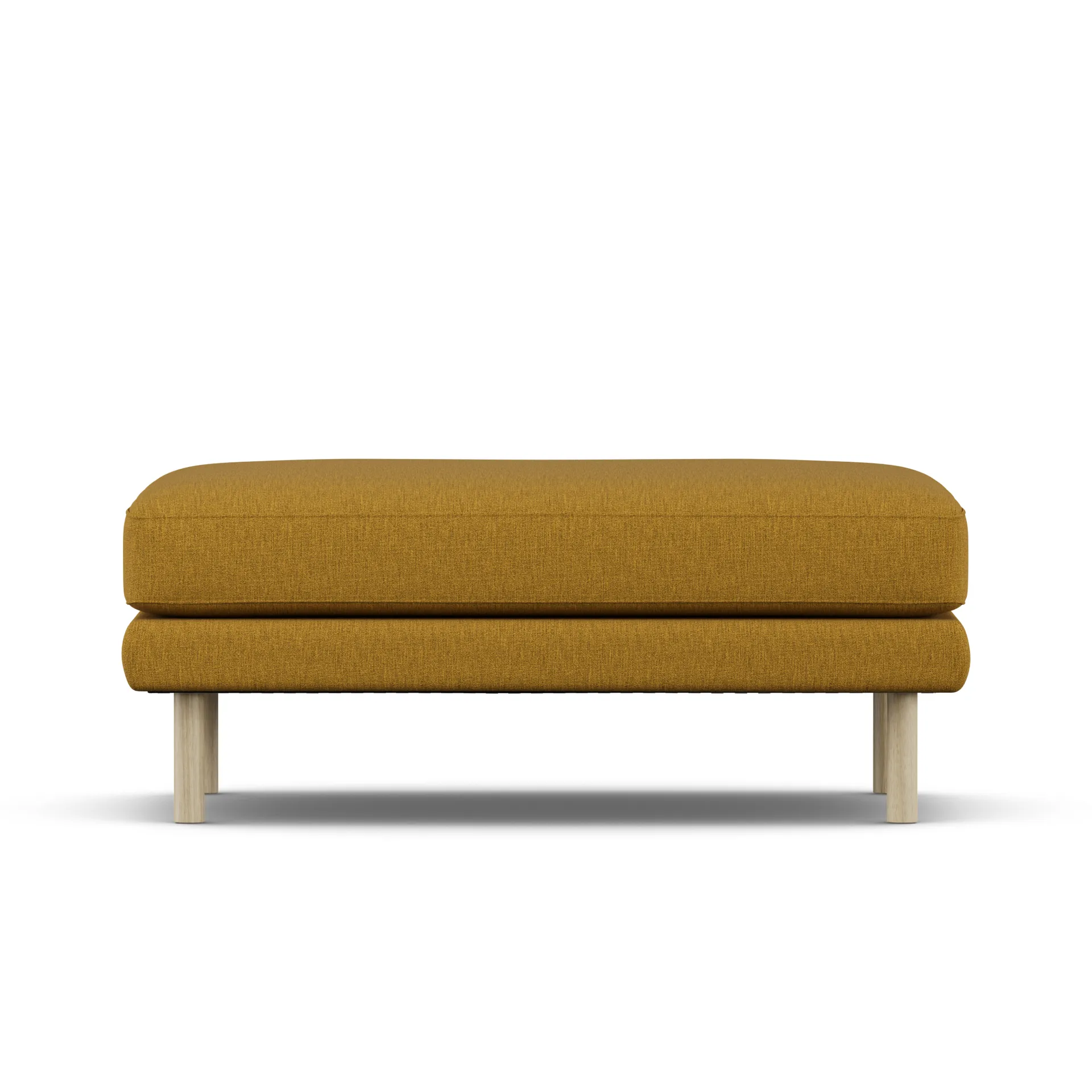 Bredhult fotpall, Luiza Mustard 3972-vitoljad ek 1898