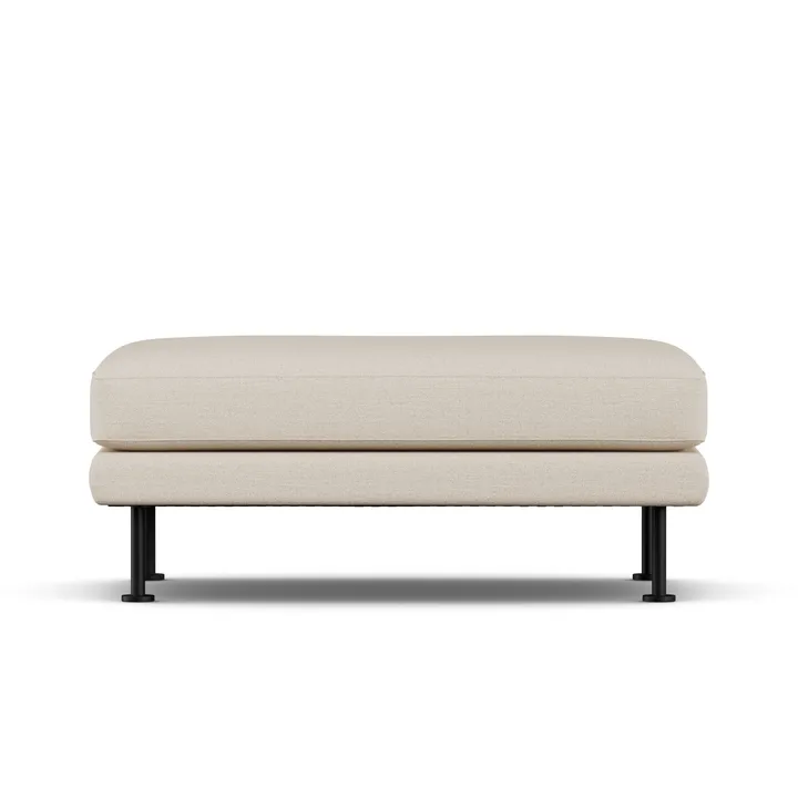 Bredhult fotpall - Same Beige 6670-svart stål - 1898