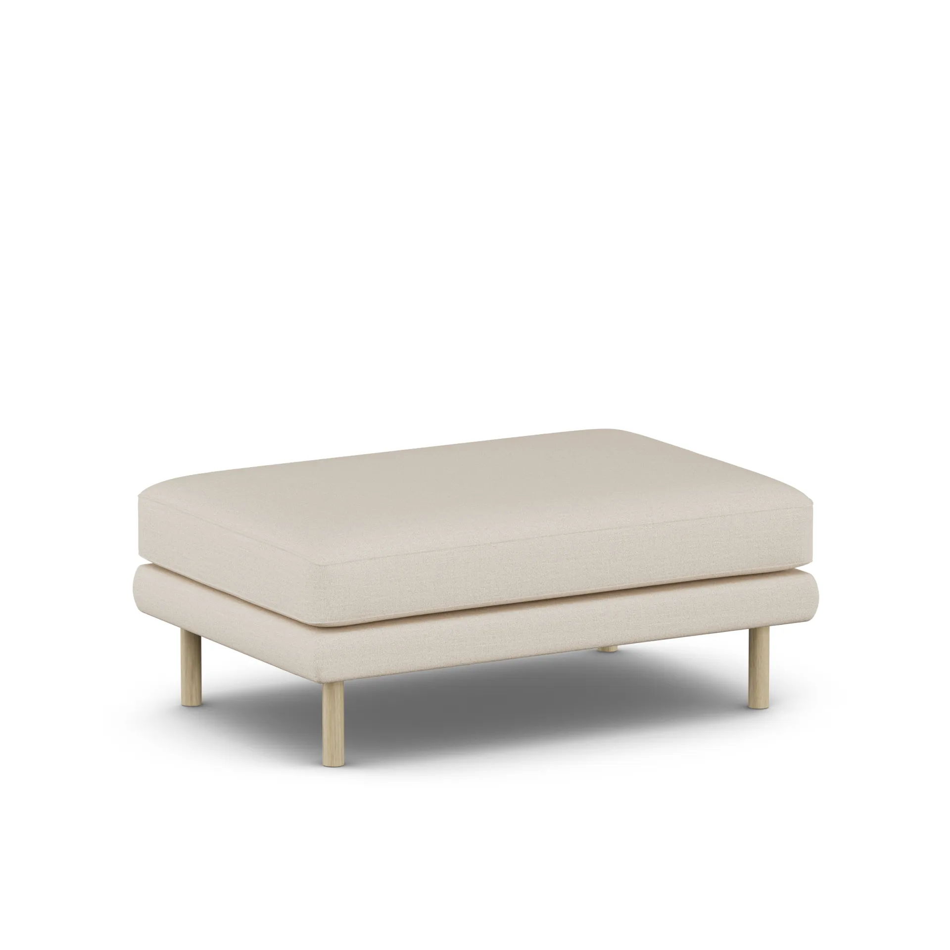 Bredhult fotpall, Same Beige 6670-vitoljad ek 1898