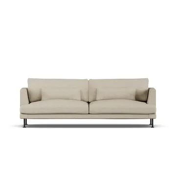 Bredhult soffa - Bern Beige 0341-svart stål, 3-sits - 1898