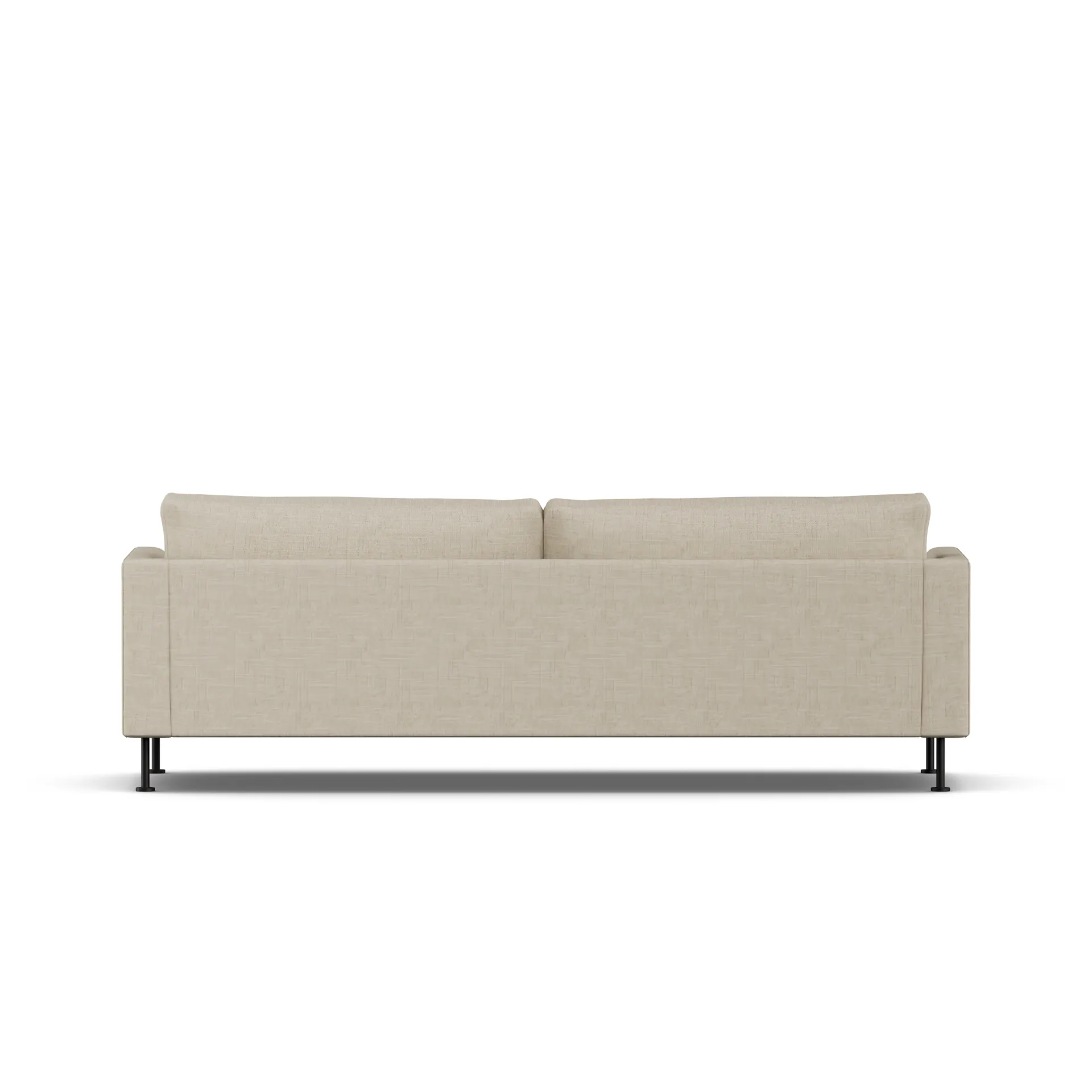 Bredhult soffa, Bern Beige 0341-svart stål, 3-sits 1898