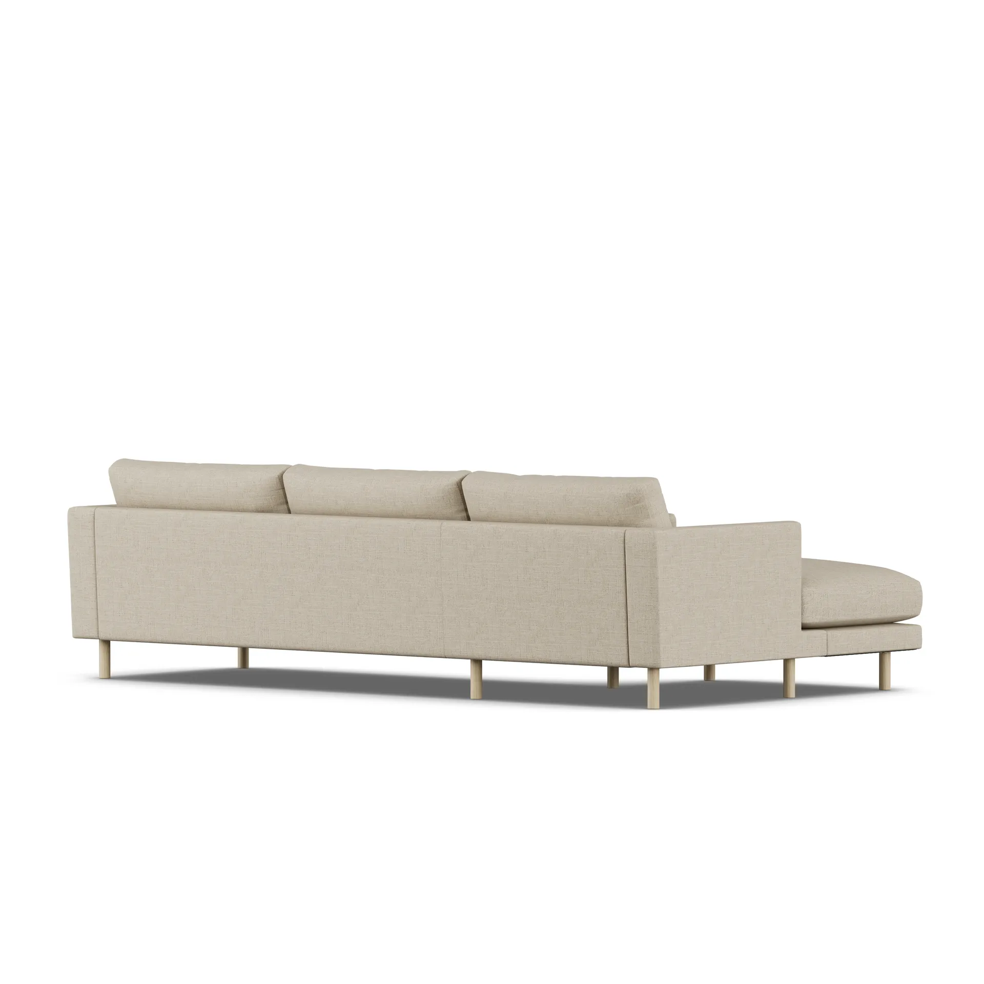 Bredhult soffa, Bern Beige 0341-vitoljad ek, 2,5-sits C2 1898