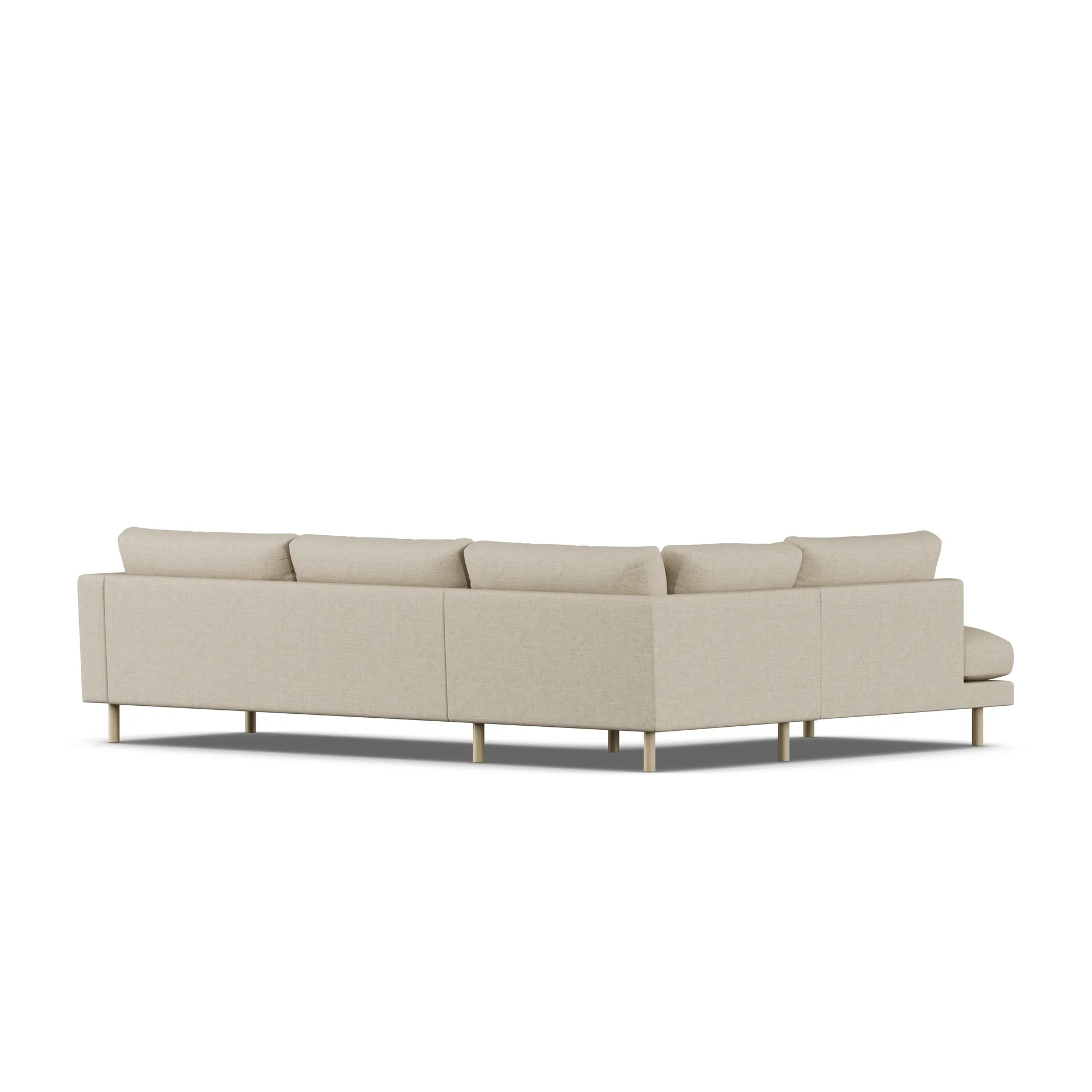 Bredhult soffa, Bern Beige 0341-vitoljad ek, 3-sits A2 1898