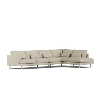 Bredhult soffa - Bern Beige 0341-vitoljad ek, 4-sits B1 - 1898