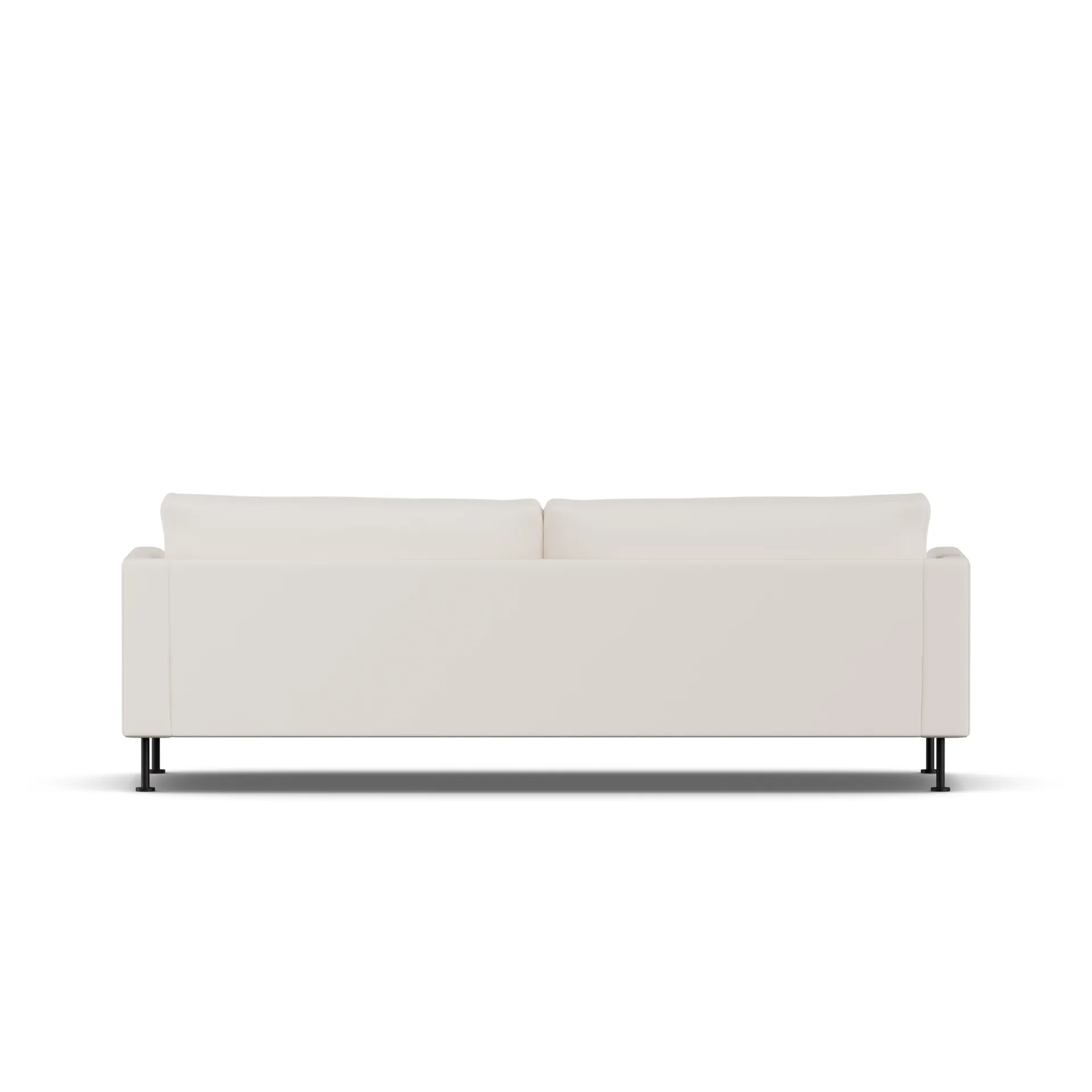 Bredhult soffa, Caleido Beige 9600-svart stål, 3-sits 1898