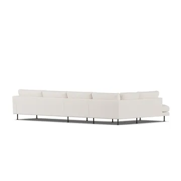 Bredhult soffa - Caleido Beige 9600-svart stål, 4-sits B2 - 1898