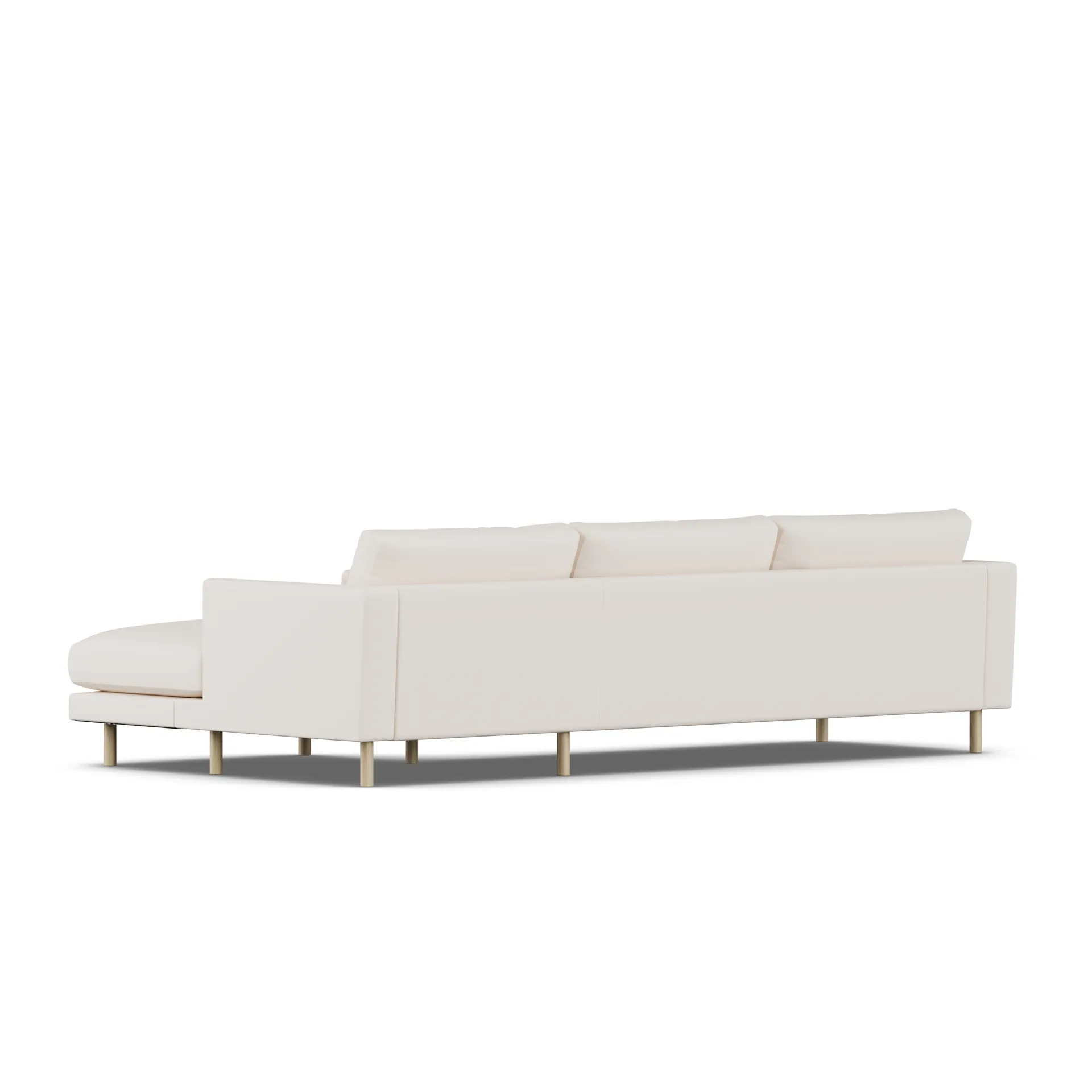 Bredhult soffa, Caleido Beige 9600-vitoljad ek, 2,5-sits C1 1898