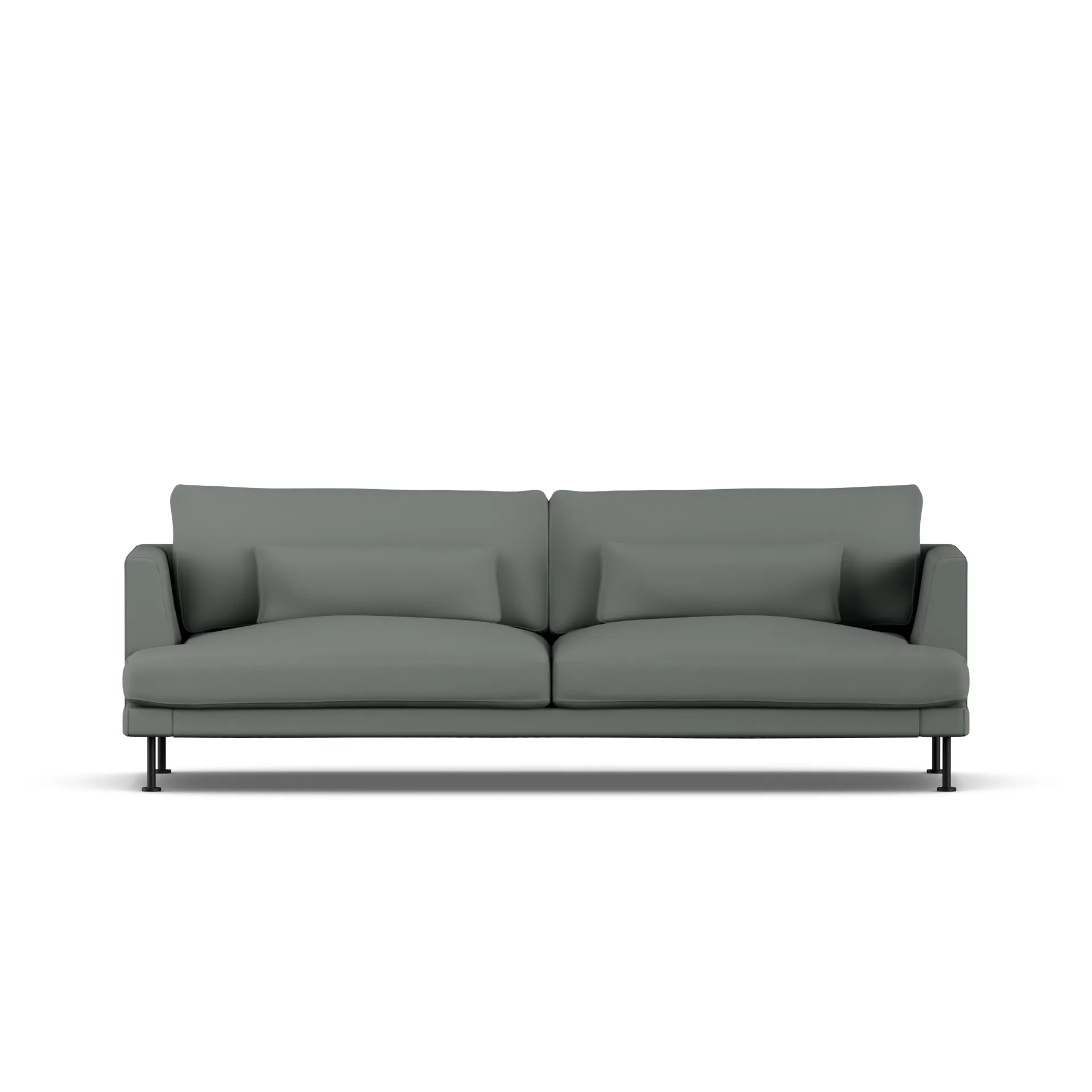 Bredhult soffa, Caleido Grey 1240-svart stål, 3-sits 1898