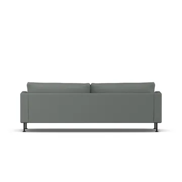 Bredhult soffa - Caleido Grey 1240-svart stål, 3-sits - 1898