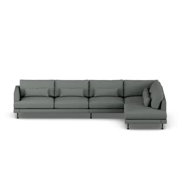 Bredhult soffa - Caleido Grey 1240-svart stål, 4-sits B1 - 1898