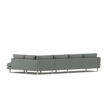 Bredhult soffa - Caleido Grey 1240-vitoljad ek, 4-sits B1 - 1898