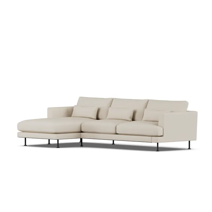 Bredhult soffa - Jump Beige 1956-svart stål, 2,5-sits C2 - 1898