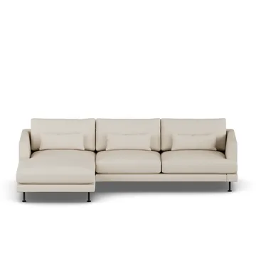 Bredhult soffa - Jump Beige 1956-svart stål, 2,5-sits C2 - 1898