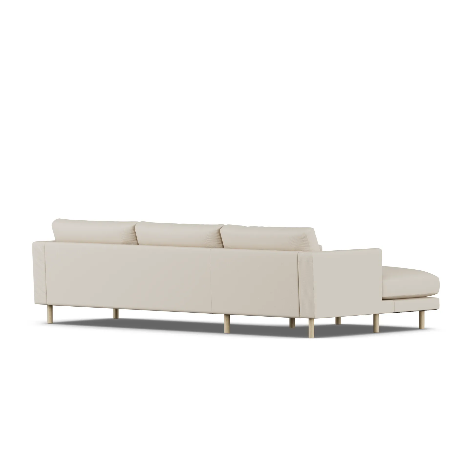 Bredhult soffa, Jump Beige 1956-vitoljad ek, 2,5-sits C2 1898