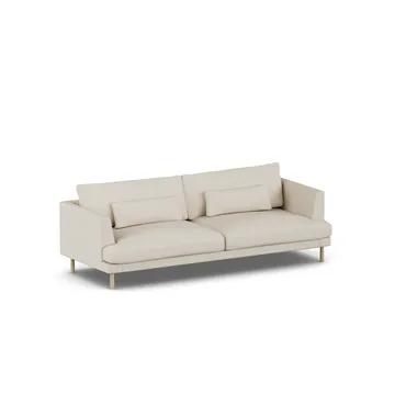 Bredhult soffa - Jump Beige 1956-vitoljad ek, 3-sits - 1898