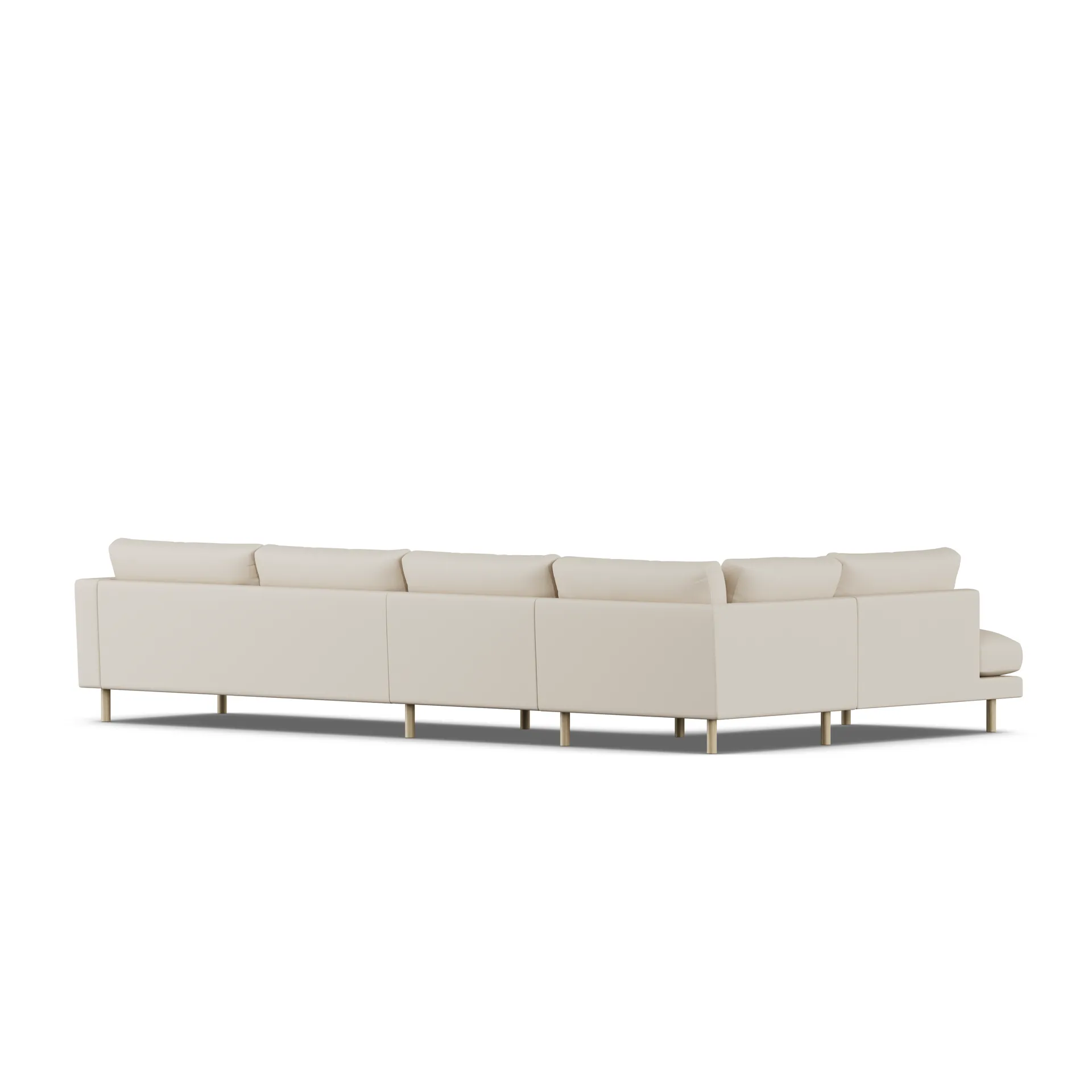 Bredhult soffa, Jump Beige 1956-vitoljad ek, 4-sits B2 1898