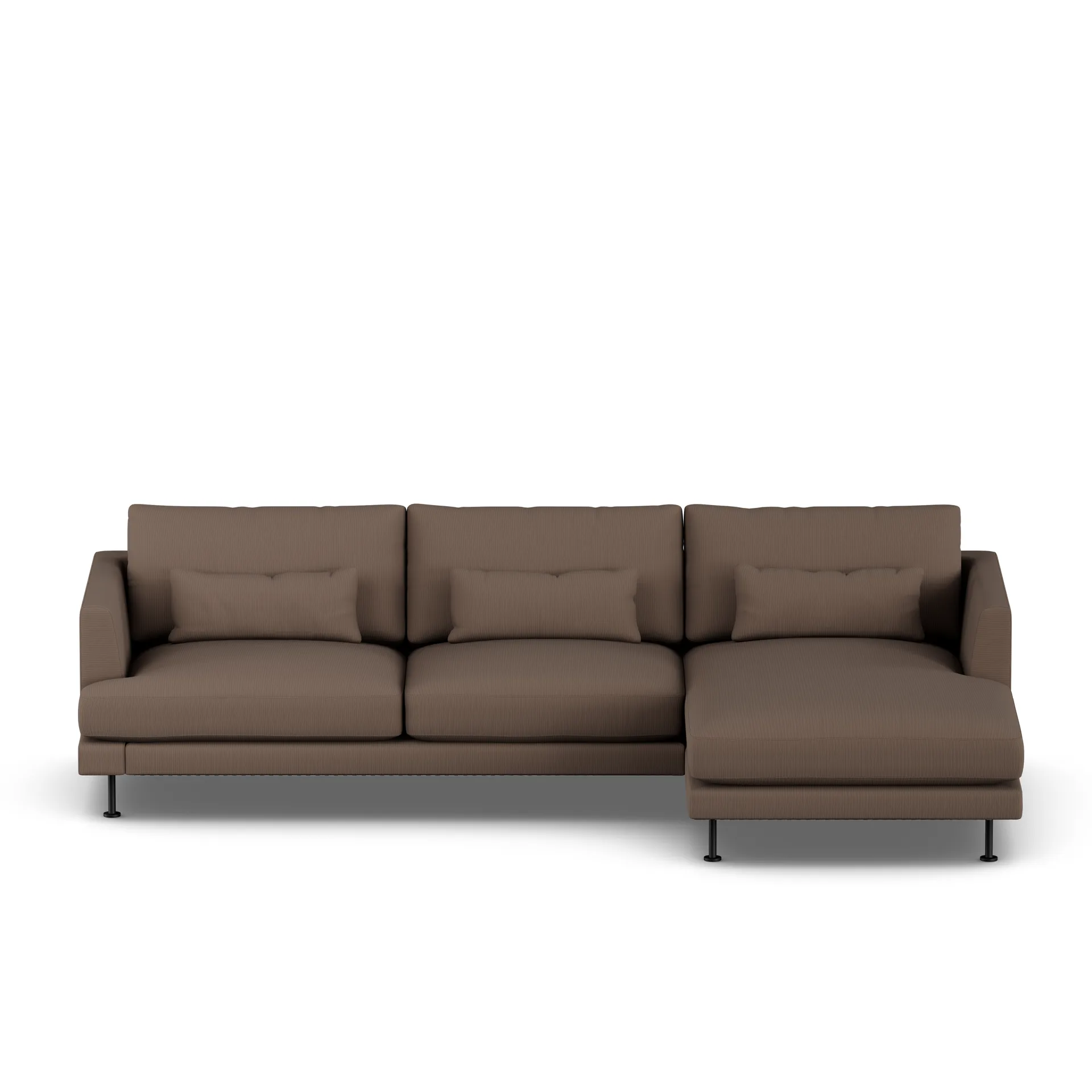 Bredhult soffa, Jump Brown 1955-svart stål, 2,5-sits C1 1898