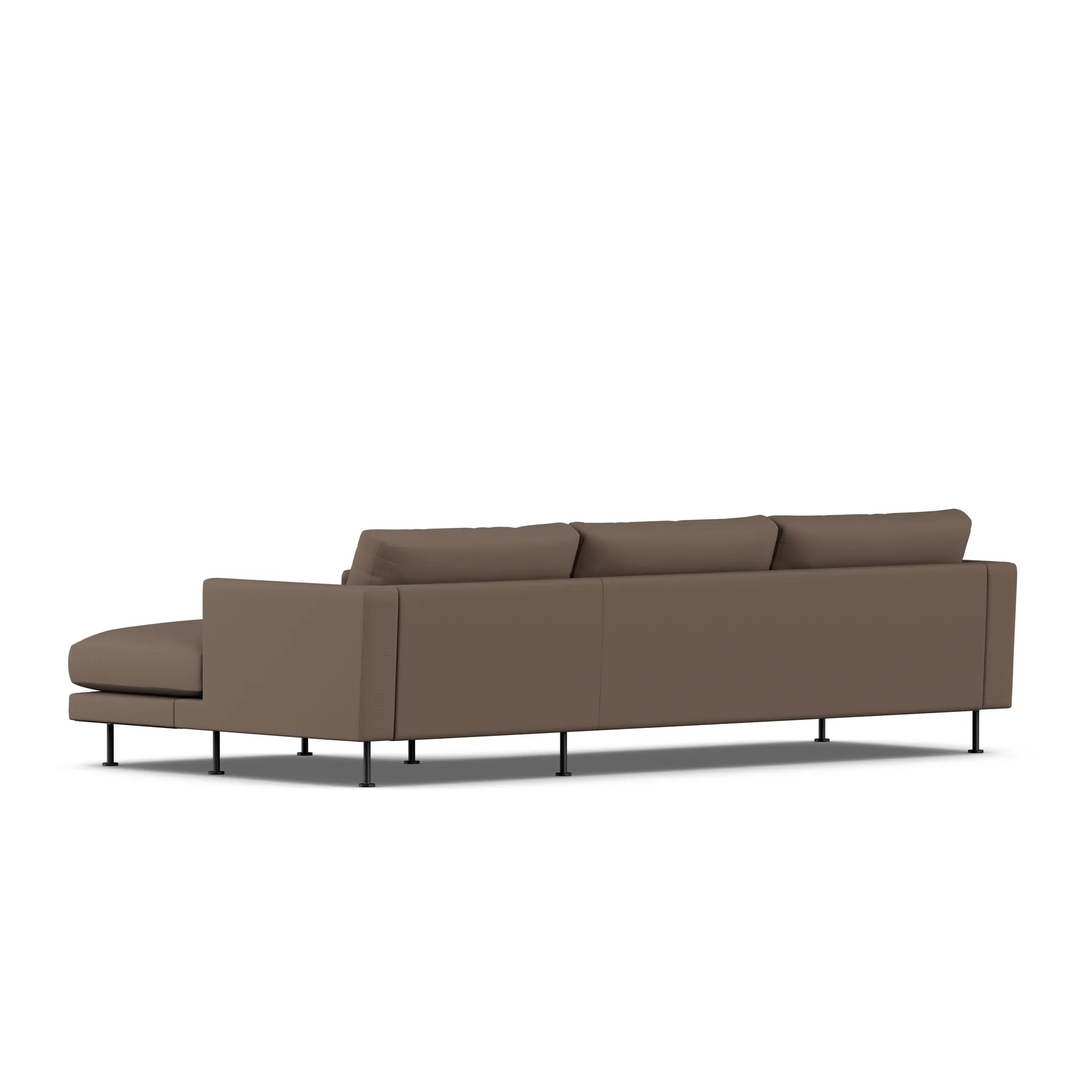 Bredhult soffa, Jump Brown 1955-svart stål, 2,5-sits C1 1898