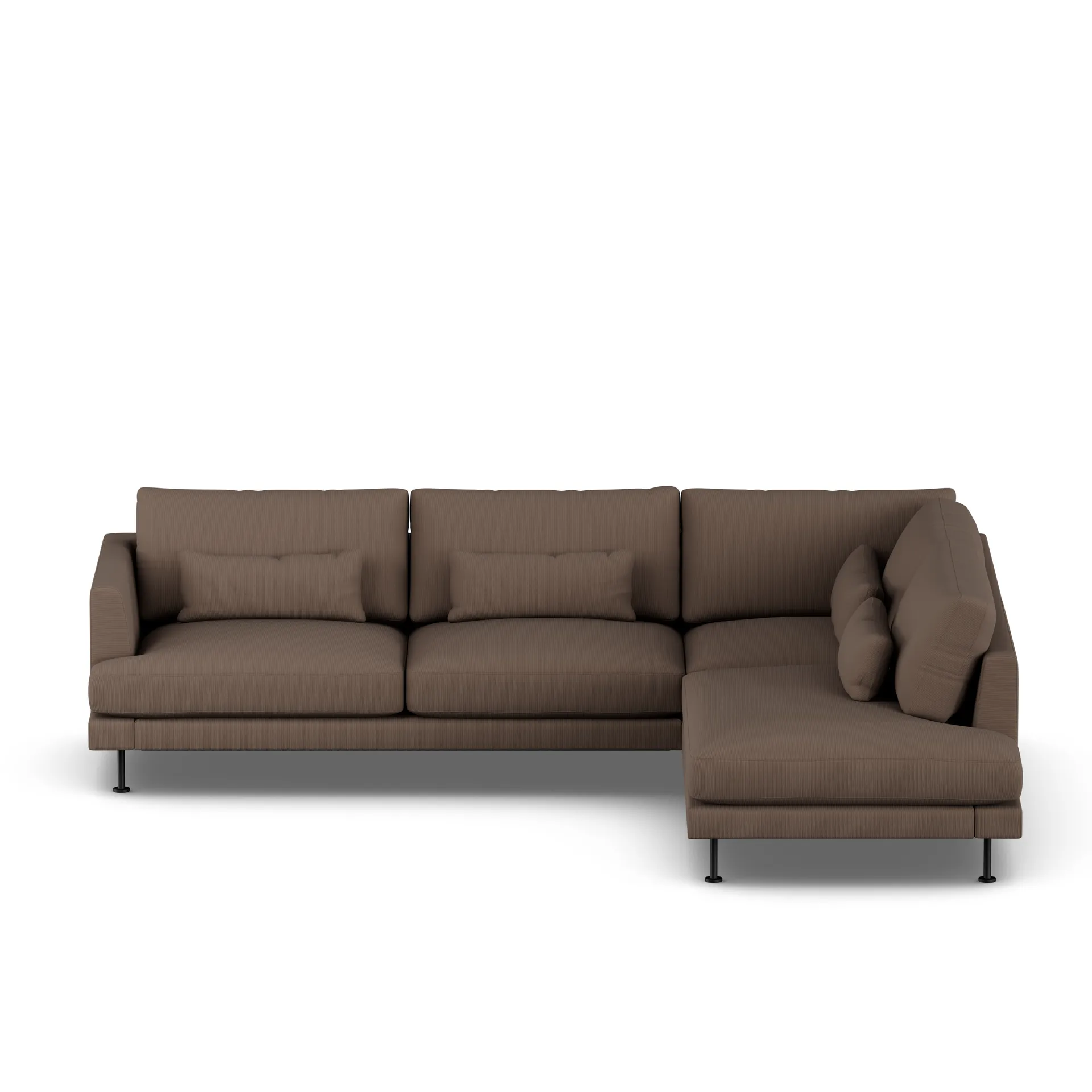 Bredhult soffa, Jump Brown 1955-svart stål, 3-sits A1 1898
