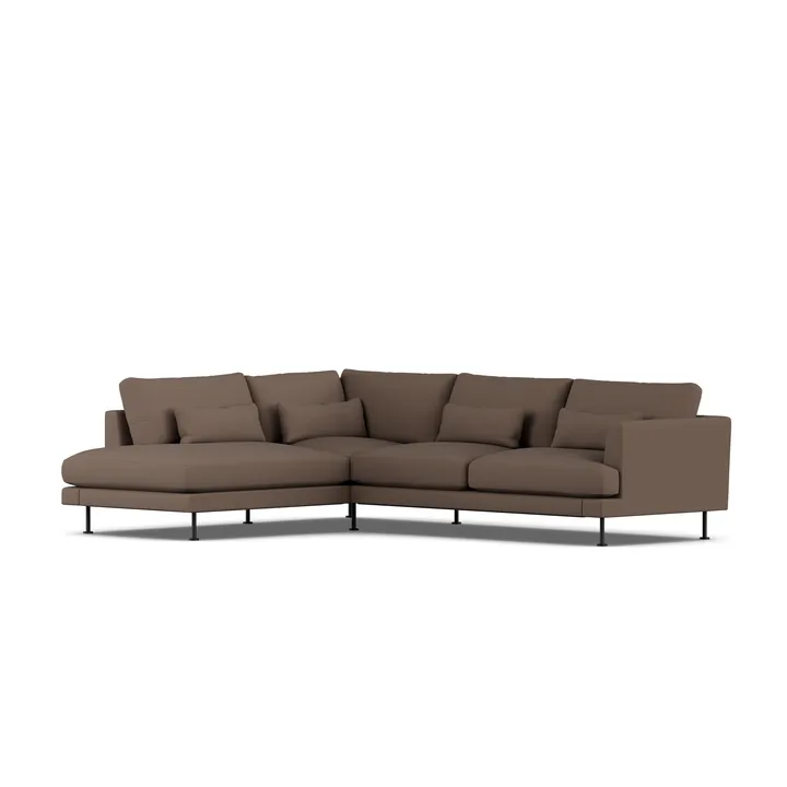 Bredhult soffa - Jump Brown 1955-svart stål, 3-sits A2 - 1898