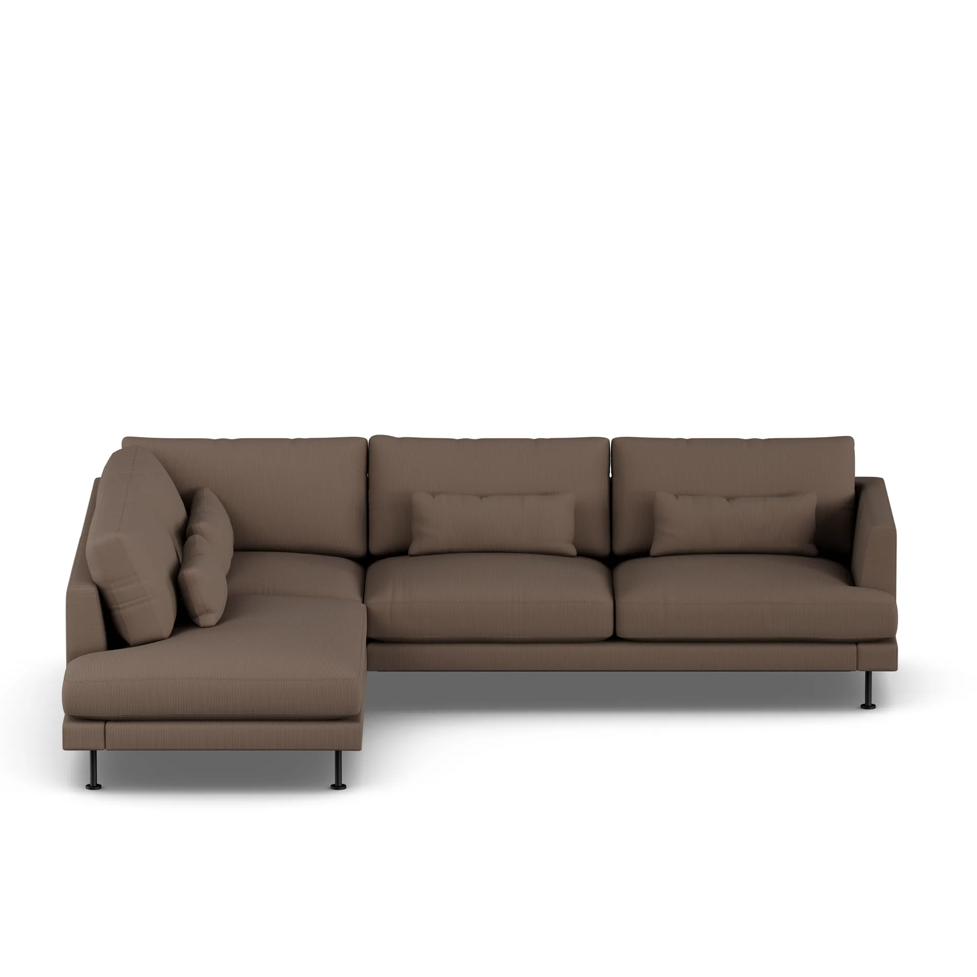 Bredhult soffa, Jump Brown 1955-svart stål, 3-sits A2 1898