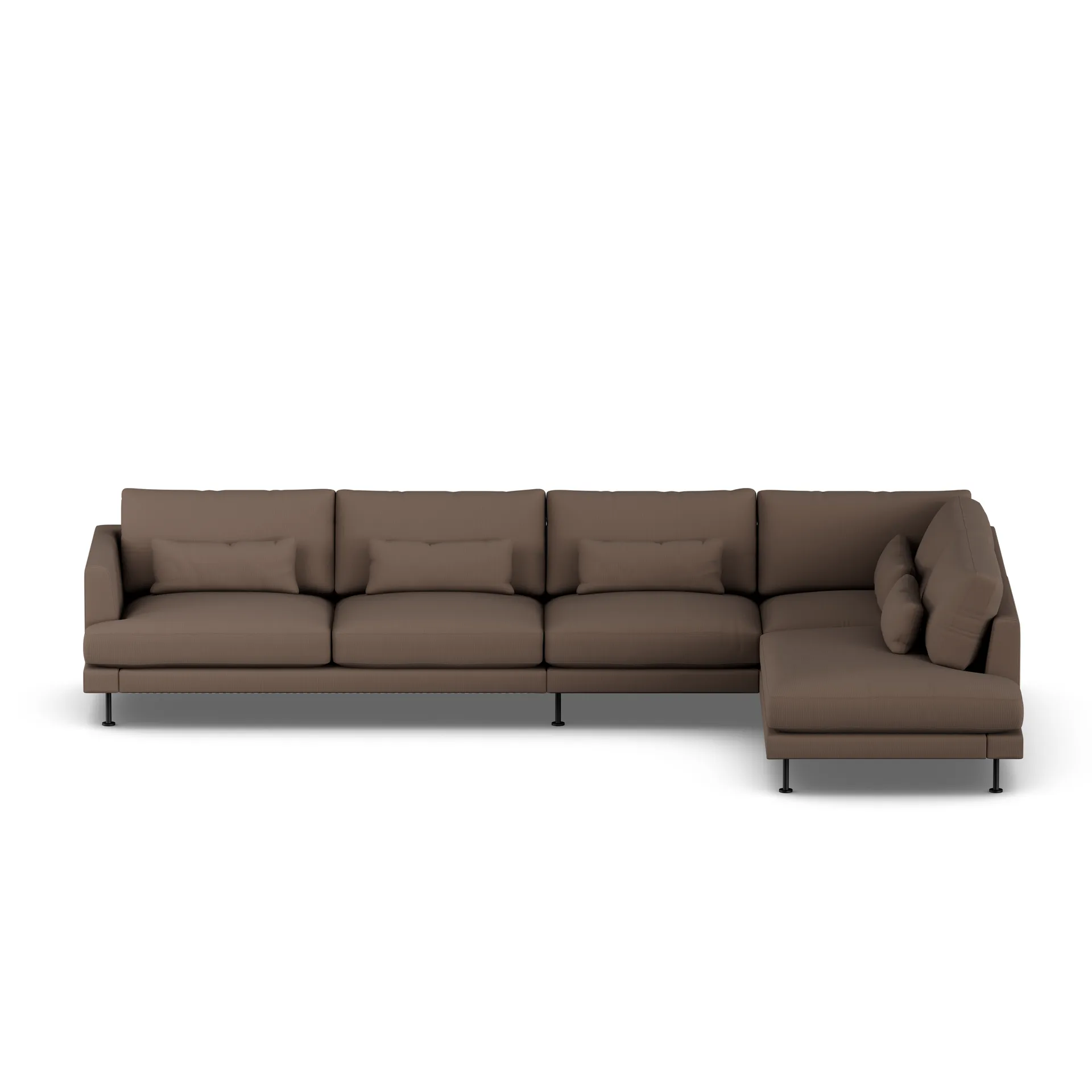 Bredhult soffa, Jump Brown 1955-svart stål, 4-sits B1 1898