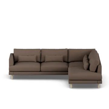 Bredhult soffa - Jump Brown 1955-vitoljad ek, 3-sits A1 - 1898