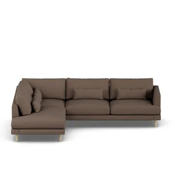 Bredhult soffa - Jump Brown 1955-vitoljad ek, 3-sits A2 - 1898