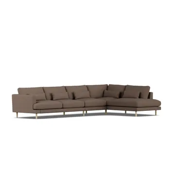Bredhult soffa - Jump Brown 1955-vitoljad ek, 4-sits B1 - 1898
