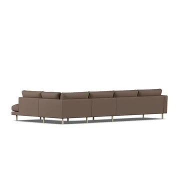 Bredhult soffa - Jump Brown 1955-vitoljad ek, 4-sits B1 - 1898