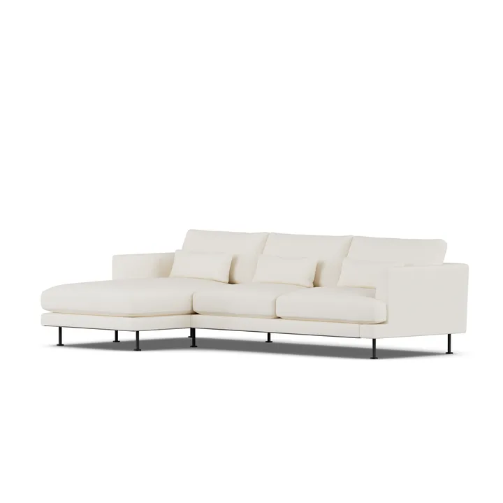 Bredhult soffa - Jump Off White 1954-svart stål, 2,5-sits C2 - 1898