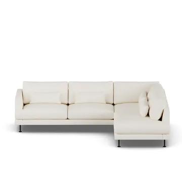 Bredhult soffa - Jump Off White 1954-svart stål, 3-sits A1 - 1898