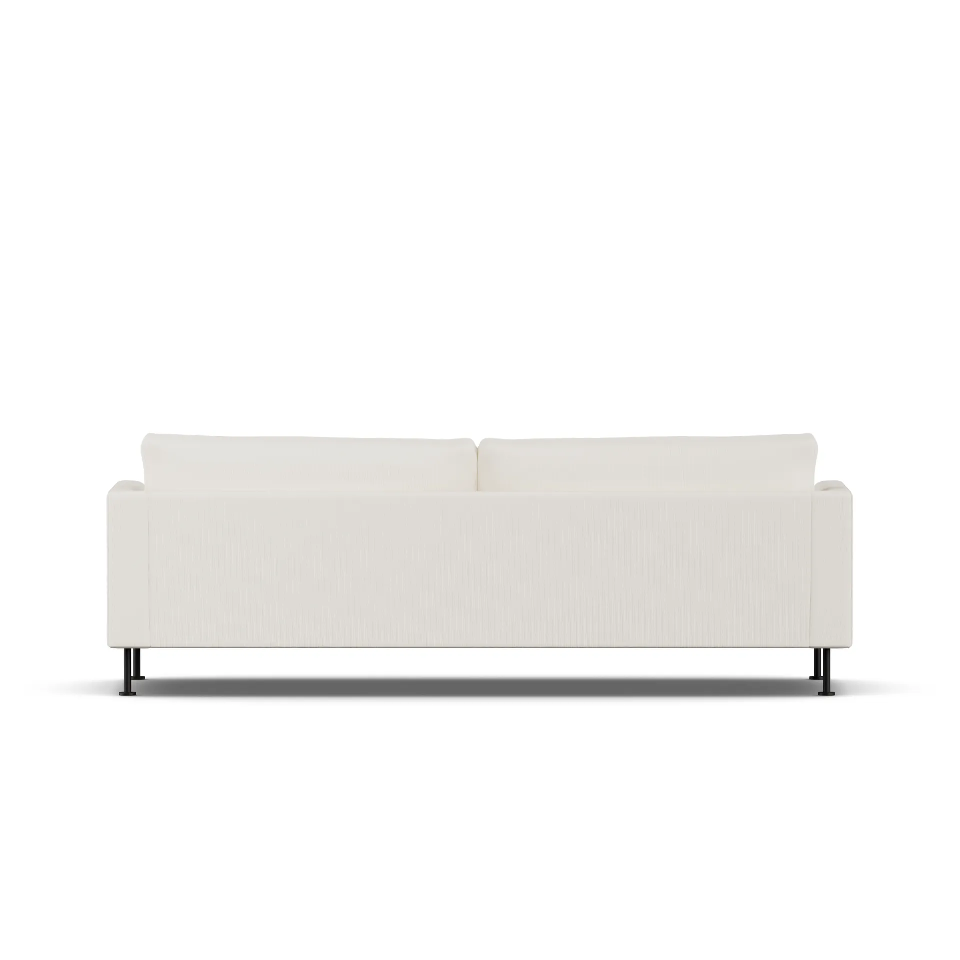 Bredhult soffa, Jump Off White 1954-svart stål, 3-sits 1898