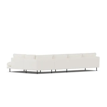 Bredhult soffa - Jump Off White 1954-svart stål, 4-sits B1 - 1898