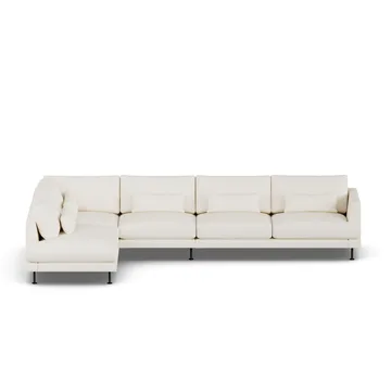 Bredhult soffa - Jump Off White 1954-svart stål, 4-sits B2 - 1898