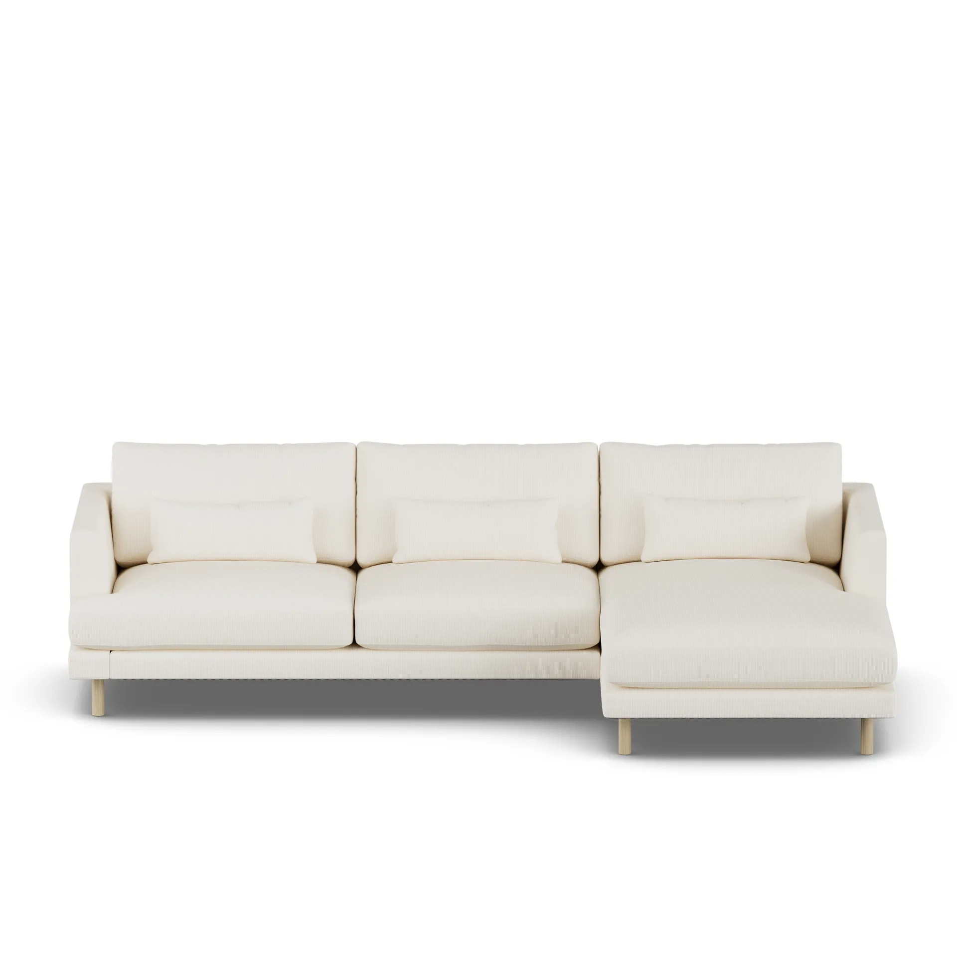 Bredhult soffa, Jump Off White 1954-vitoljad ek, 2,5-sits C1 1898