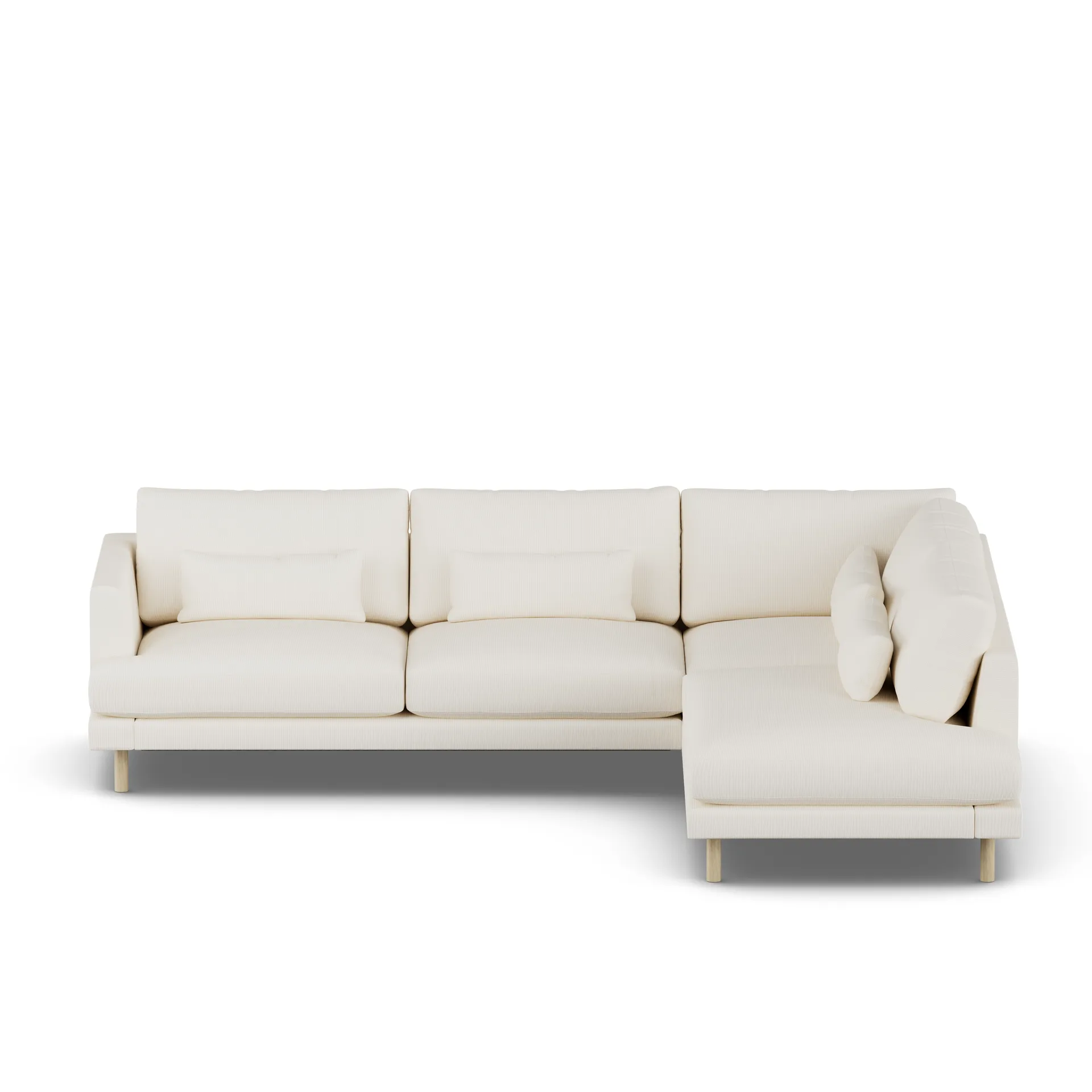 Bredhult soffa, Jump Off White 1954-vitoljad ek, 3-sits A1 1898